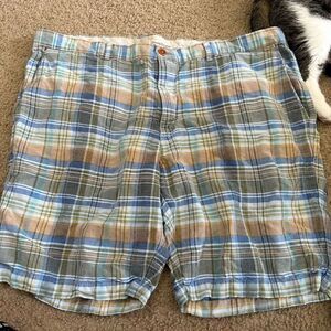 Tommy Bahama Plaid Casual Linen Shorts